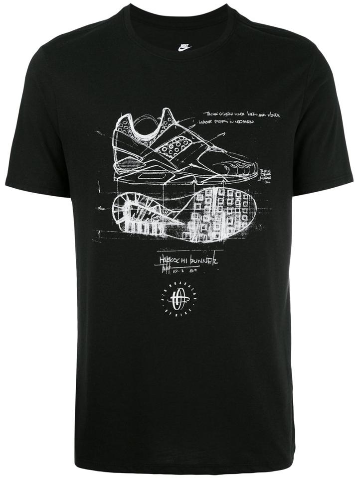 Nike Printed T-shirt, Men's, Size: Xl, Black, Cotton/polyester/viscose