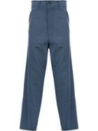 Comme Des Garçons Homme Plus Striped Straight-leg Trousers - Blue