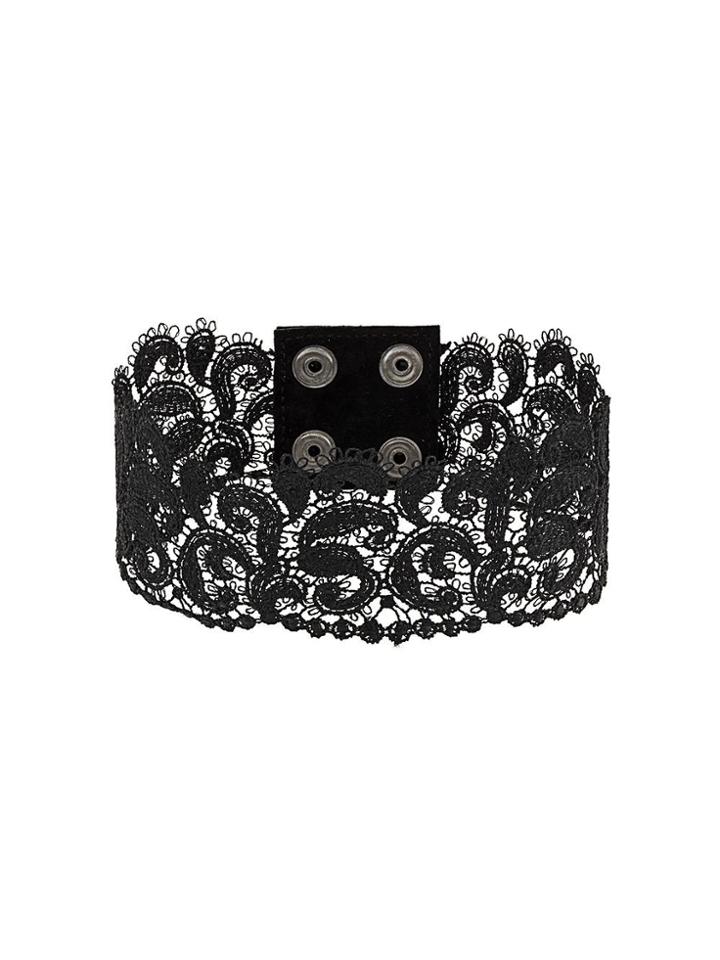 Manokhi Stud Detail Necklace - Black