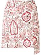 Paco Rabanne Patterned Asymmetric Button-down Skirt - Multicolour