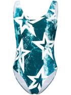 Perfect Moment Wild Ocean Star Print One Piece - Blue