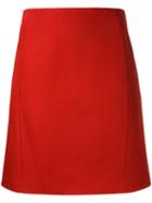 Jil Sander Navy A-line Skirt, Women's, Size: 36, Red, Cotton