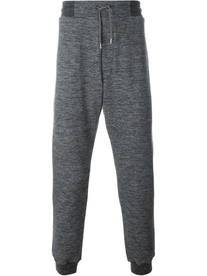 Mcq Alexander Mcqueen Glyph Logo Print Track Pants, Men's, Size: Xl, Grey, Cotton/polyester