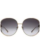 Gucci Round-frame Metal Sunglasses - Metallic