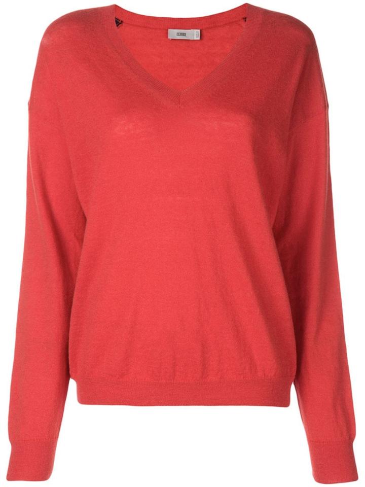 Closed Red Knit Sweater