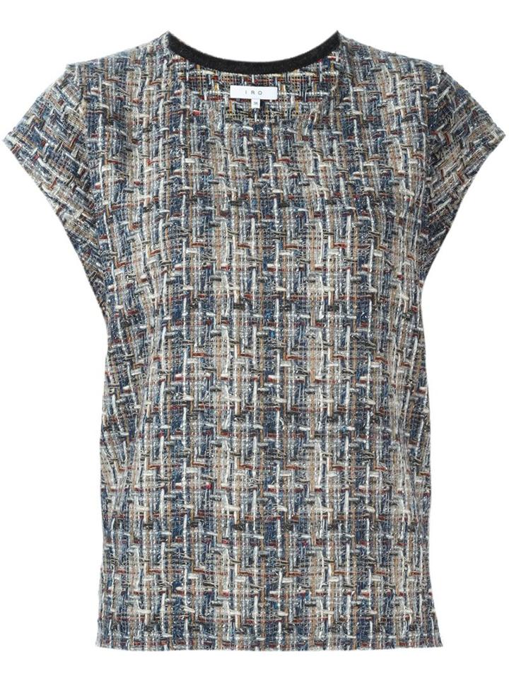 Iro 'eline' Tweed Top, Women's, Size: 38, Silk/cotton/polyamide/wool