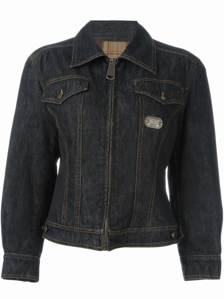 Dolce & Gabbana Vintage Zip Front Denim Jacket