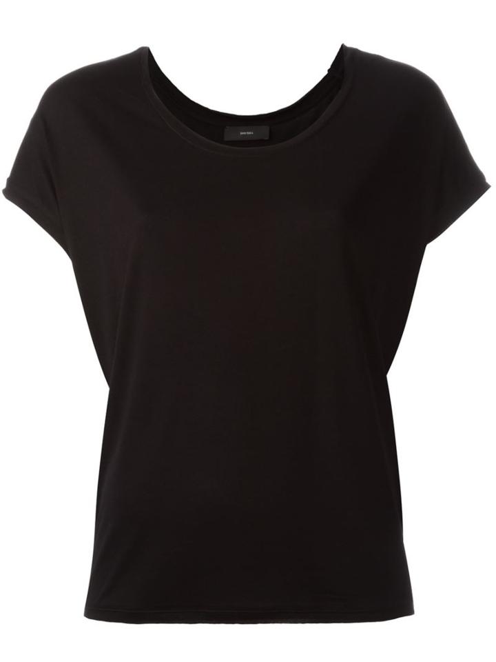Diesel Scoop Neck T-shirt, Women's, Size: Xxs, Black, Viscose