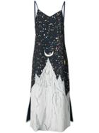 Reemami - Mountain Print Slip Dress - Women - Cotton - M, Black, Cotton