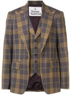 Vivienne Westwood Layered Check Jacket - Grey