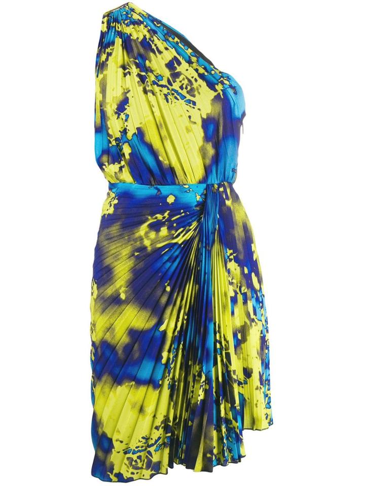 Msgm One Shoulder Dress - Yellow