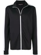Michael Michael Kors Stripe Trim Zipped Sweatshirt - Black
