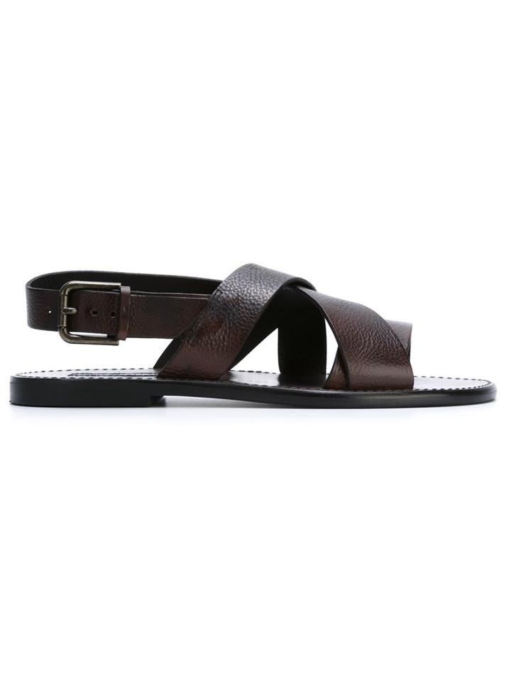 Dolce & Gabbana Cross-over Strap Sandals