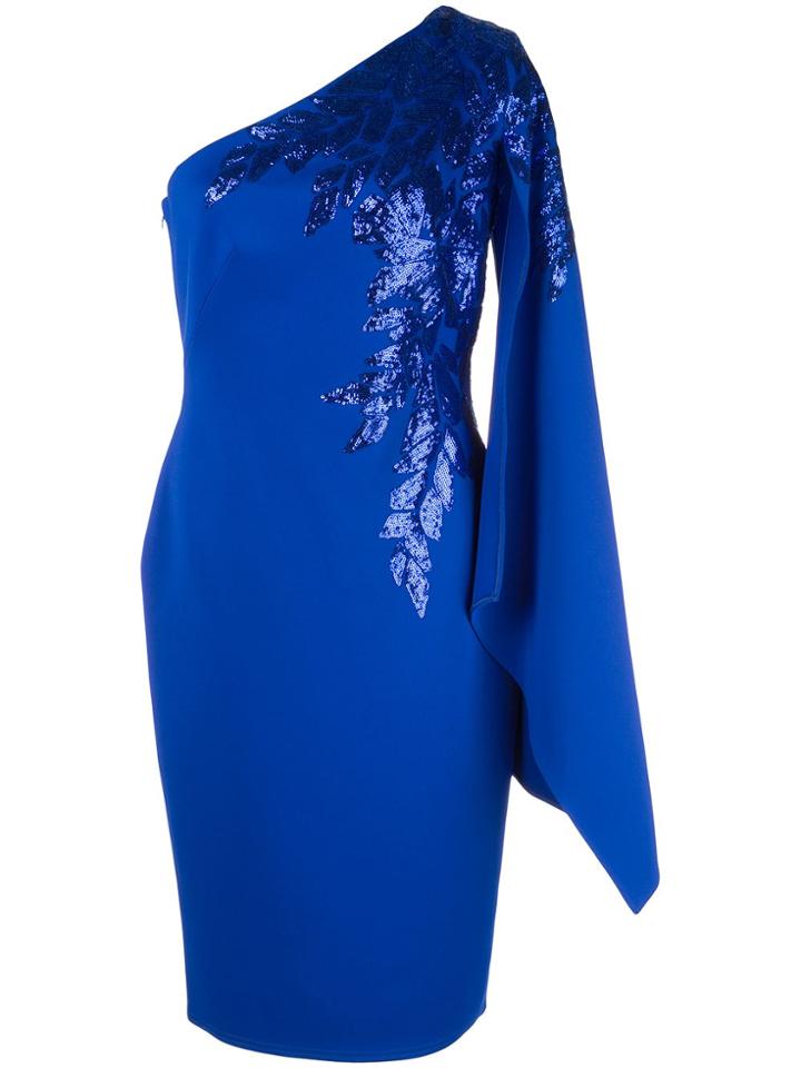 Tadashi Shoji Embellished Single-sleeve Dress - Blue