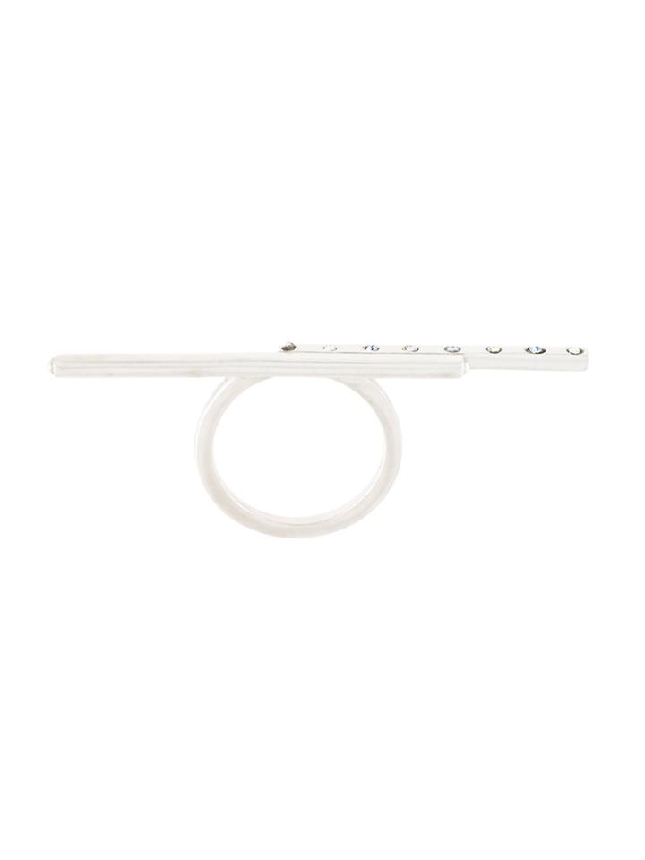Charlotte Valkeniers Double Script Ring - Metallic