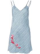 Carven Striped Cami Dress, Women's, Size: 38, Blue, Silk