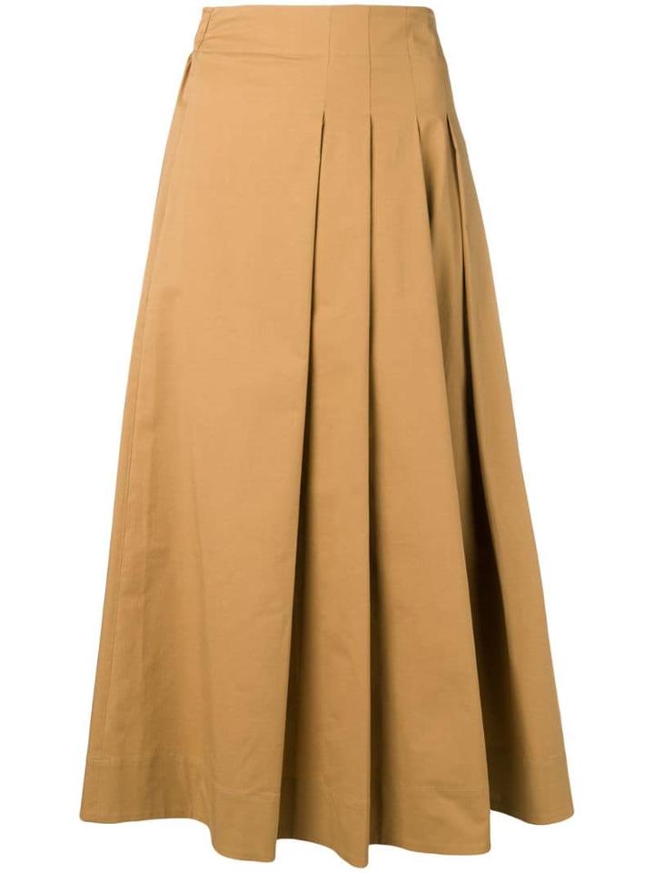 Quelle2 Plain Mid-length Skirt - Neutrals