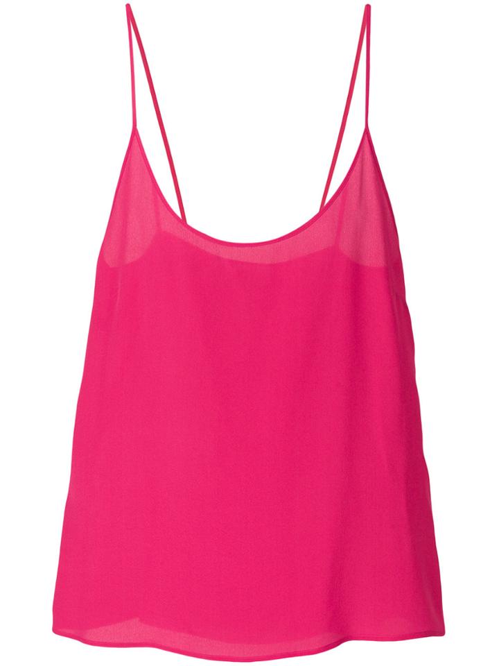 Capucci Spaghetti Strap Top - Pink & Purple