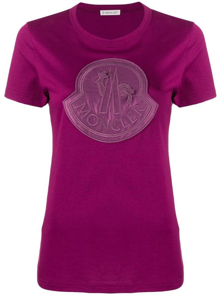 Moncler Logo Plaque T-shirt - Purple