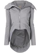 Rick Owens Drkshdw Asymmetric Hooded Jacket - Grey