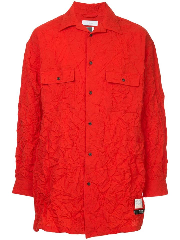 Facetasm Crinkle-effect Shirt - Red