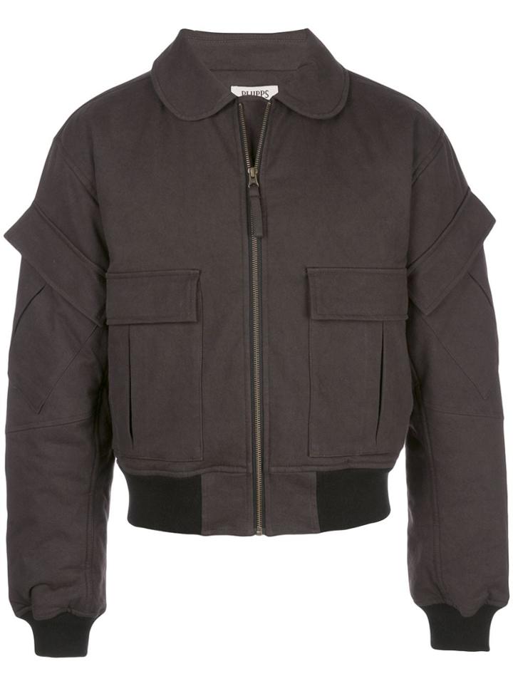 Phipps Multi-pocket Aviator-style Jacket - Grey