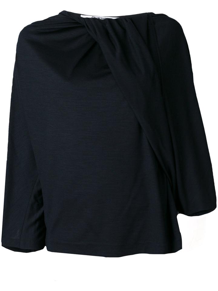 Chalayan Twisted Neckline Blouse - Blue