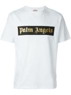 Palm Angels Logo Print T-shirt, Men's, Size: Xl, White, Cotton