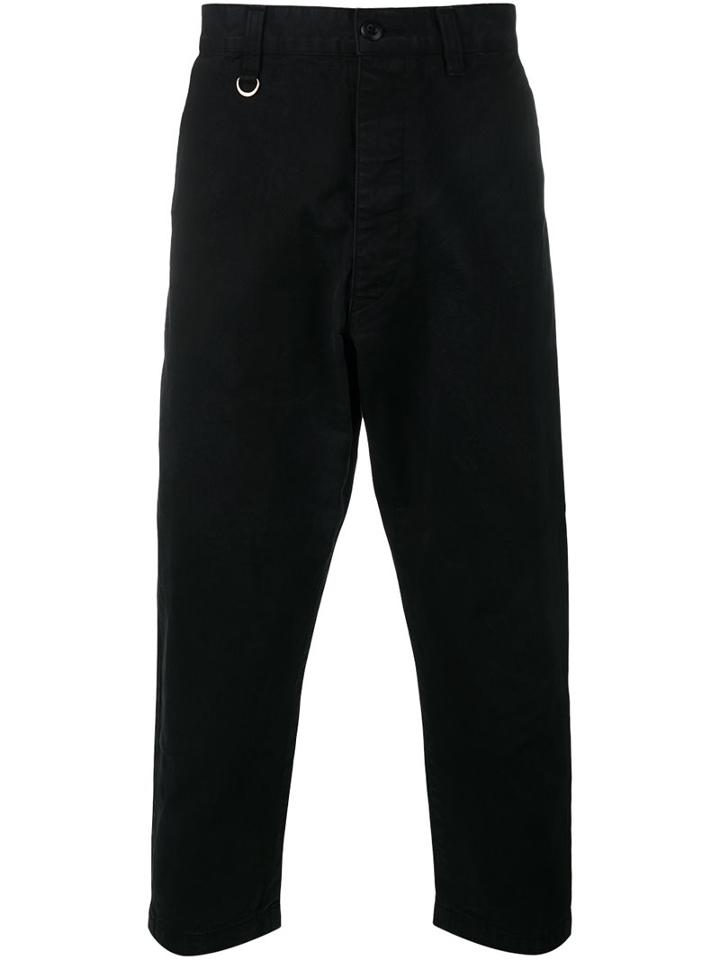 Sophnet. Cropped Tapered Trousers, Men's, Size: Large, Black, Cotton