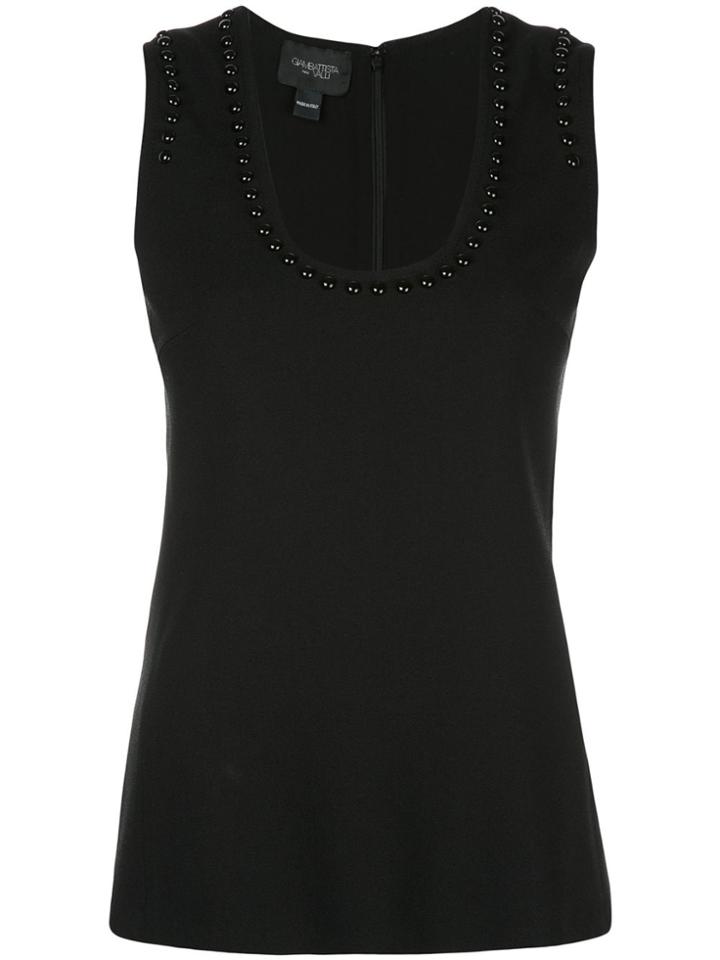 Giambattista Valli Studded Sleeveless Top - Black