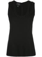 Giambattista Valli Studded Sleeveless Top - Black