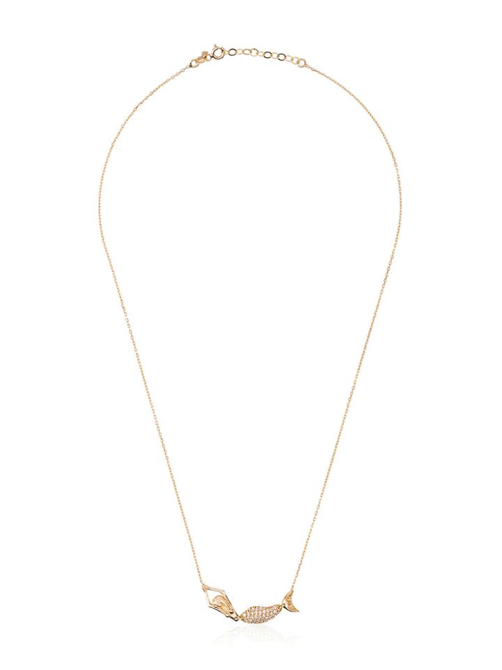 Anton Heunis Gold Mermaid Diamond Necklace - Metallic