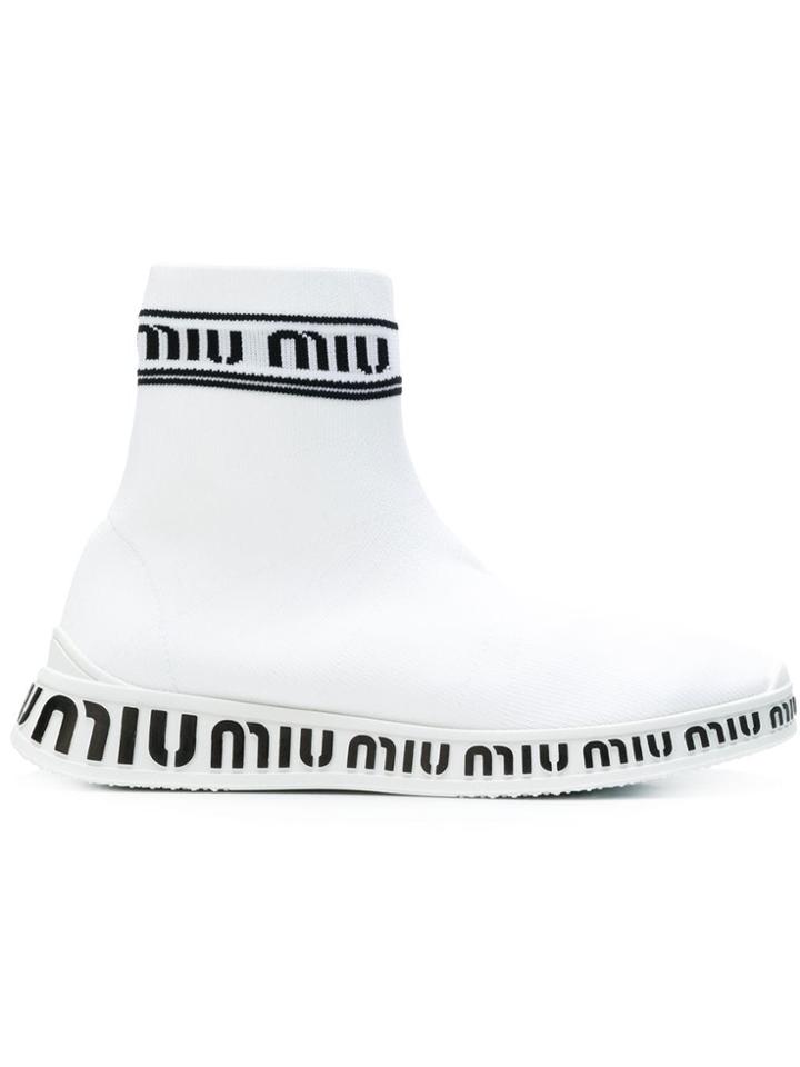 Miu Miu Sock Trainers - White