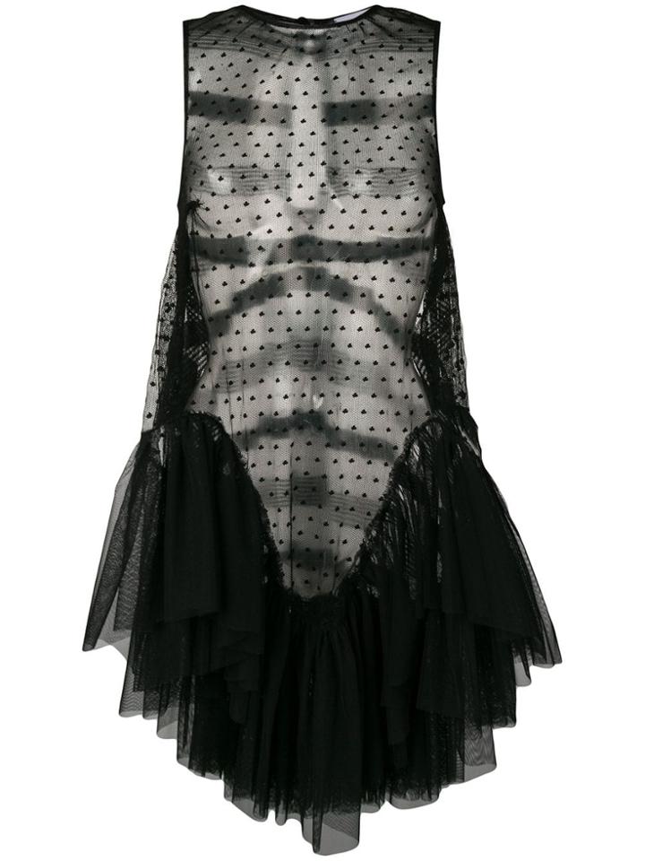 Ainea Sheer Longline Top - Black