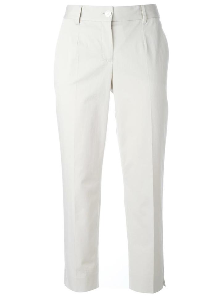Dolce & Gabbana Cropped Straight Fit Trousers, Women's, Size: 46, Spandex/elastane/cotton