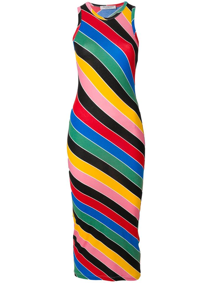 Philosophy Di Lorenzo Serafini Diagonal Stripe Dress - Multicolour