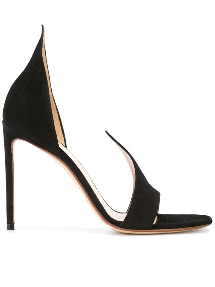 Francesco Russo Suede Cut Pumps - Black