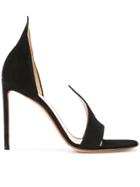 Francesco Russo Suede Cut Pumps - Black