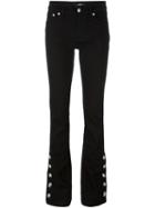 Versus Button Bootcut Jeans, Women's, Size: 25, Black, Cotton/spandex/elastane/polyester