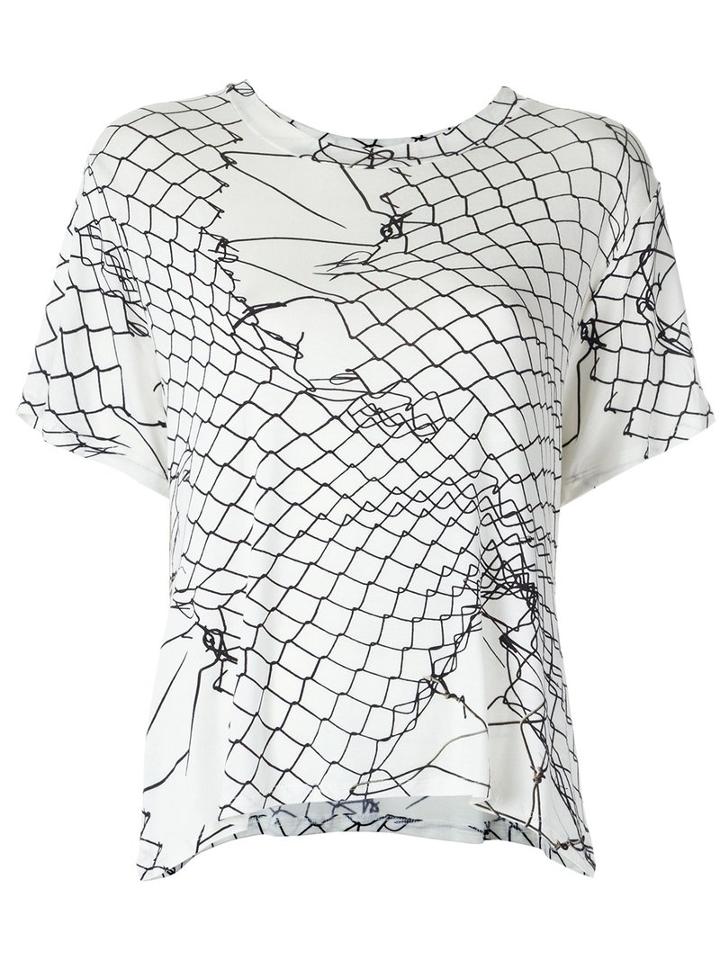 Uma Raquel Davidowicz - Printed Blouse - Women - Spandex/elastane/viscose - Pp, White, Spandex/elastane/viscose
