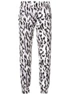 Norma Kamali Leopard Print Track Trousers - Grey