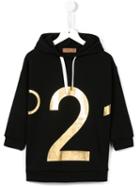 No21 Kids Hooded Sweatshirt Dress, Girl's, Size: 8 Yrs, Black