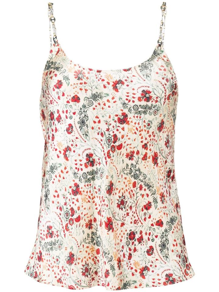 Paco Rabanne Floral Print Top - Neutrals