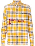 Lanvin Checked Chain-print Shirt - Yellow & Orange