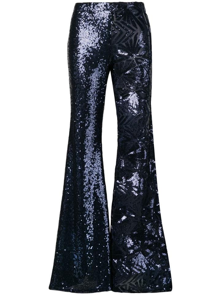 P.a.r.o.s.h. Flared Sequin Trousers - Blue