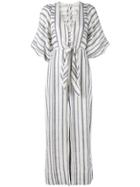 Shona Joy Striped Kaftan-styled Dress - White