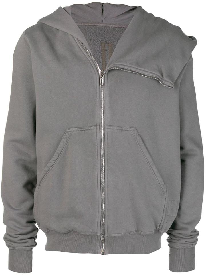 Rick Owens Drkshdw Zipped Long-sleeve Hoodie - Blue