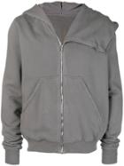 Rick Owens Drkshdw Zipped Long-sleeve Hoodie - Blue