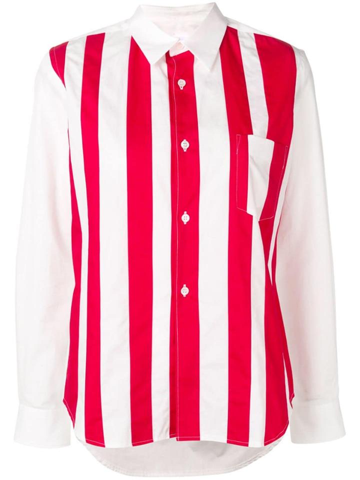 Comme Des Garçons Girl Striped Shirt - White