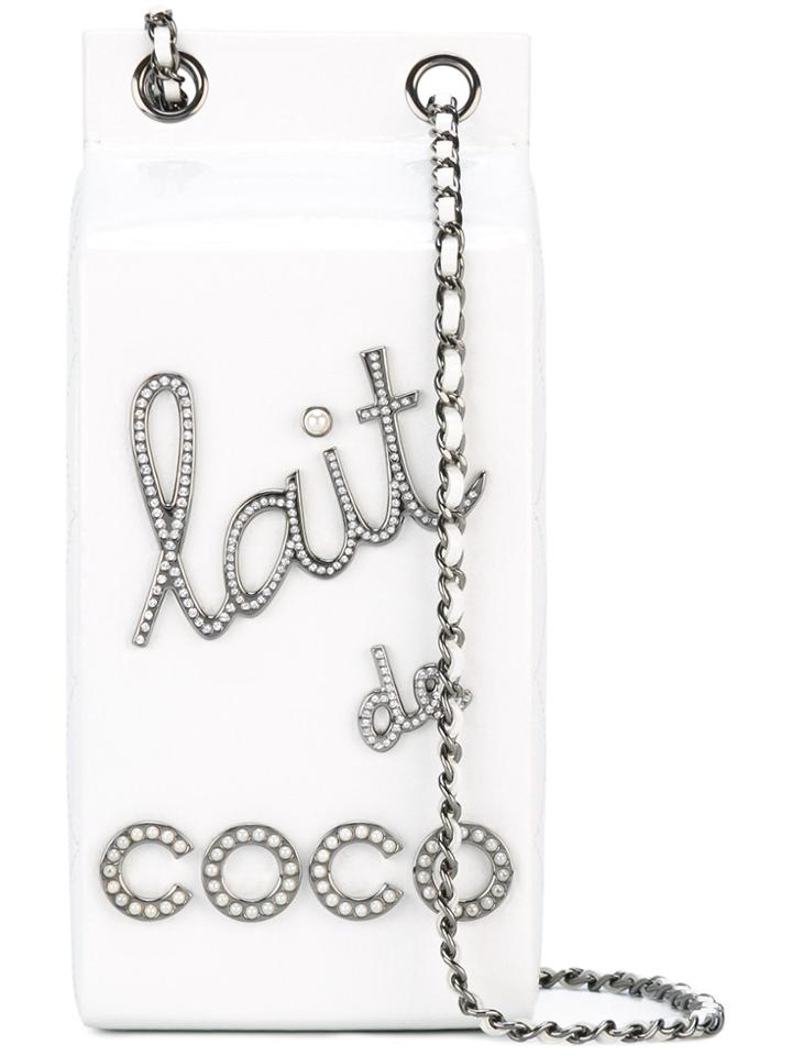 Chanel Vintage Lait De Coco Shoulder Bag - White